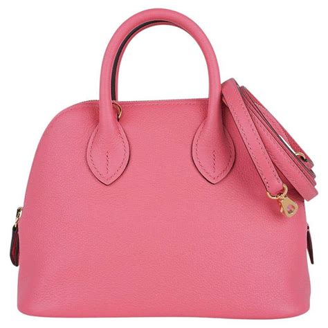 Hermes Mini Bolide 1923 Bag Rose Azalee Evercolor 